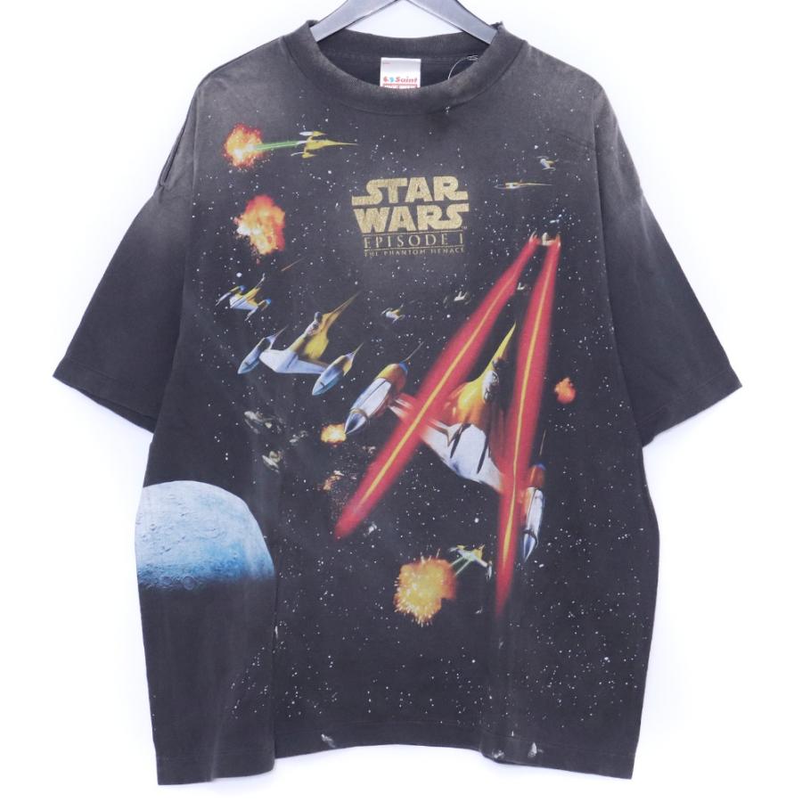 未使用 SAINT MICHAEL SW_SS TEE STARWARS BLACK XLサイズ ブラック SM