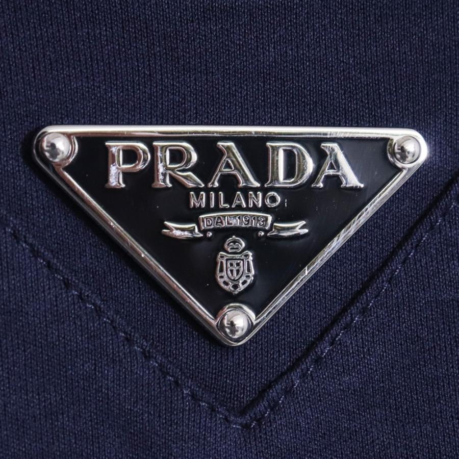 未使用 PRADA トライアングルロゴ Tシャツ XLサイズ ネイビー UJN861