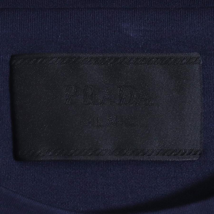 未使用 PRADA トライアングルロゴ Tシャツ XLサイズ ネイビー UJN861