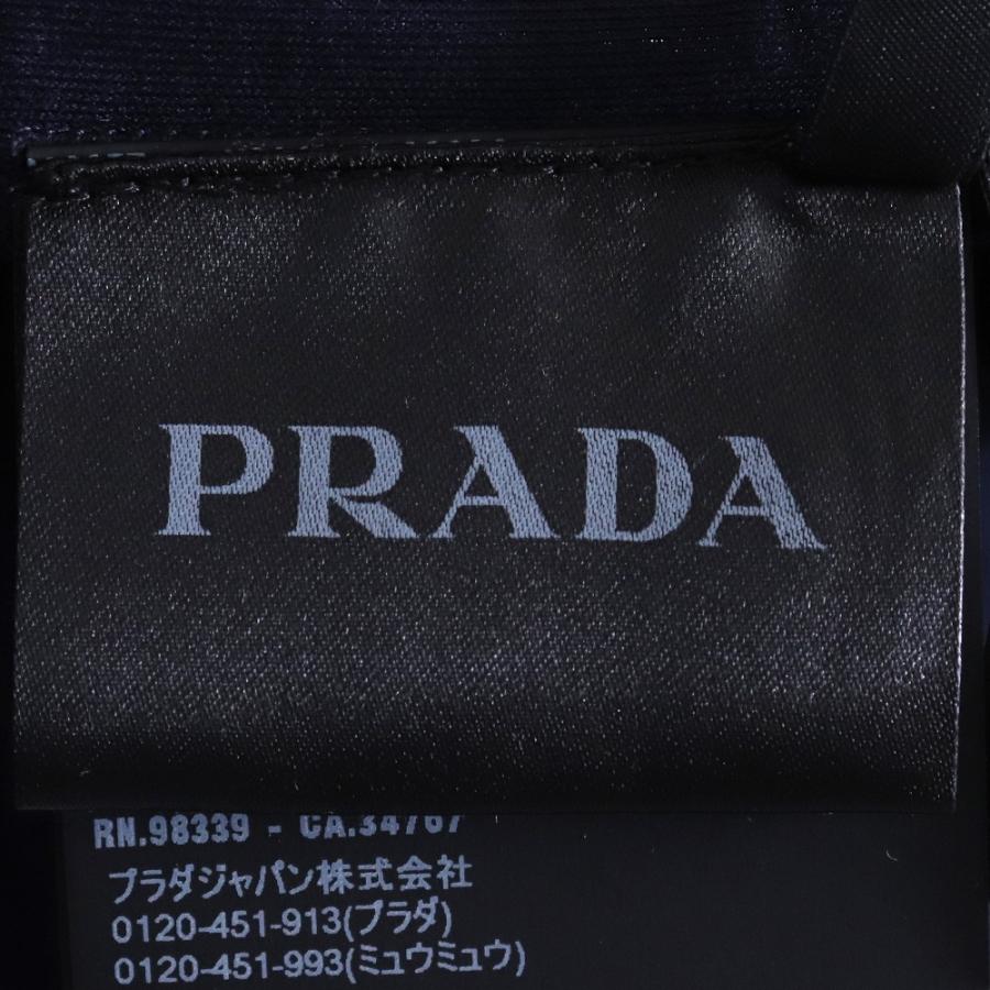 未使用 PRADA トライアングルロゴ Tシャツ XLサイズ ネイビー UJN861
