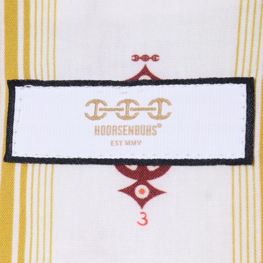 HOORSENBUHS Printed V-Neck Henley Mサイズ ホワイト × イエロー  