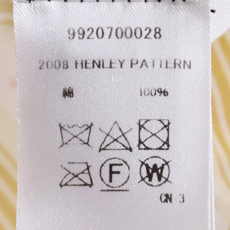 HOORSENBUHS Printed V-Neck Henley Mサイズ ホワイト × イエロー  