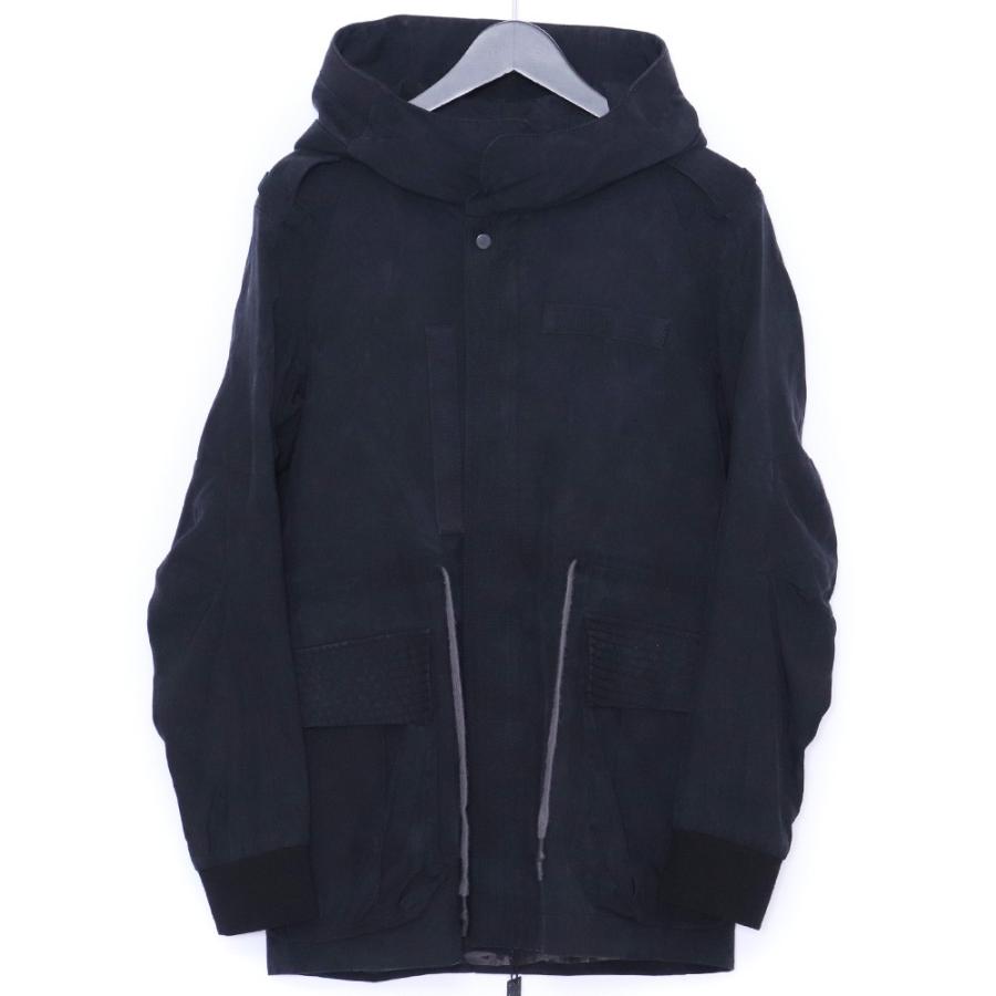 081191 DEVOA ジャケット 1 ブラック デヴォア DEVOA Hooded Jacket High Density Silk サイズ1 ブラック JKI-SCM