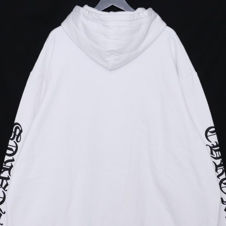未使用 CHROME HEARTS フロントアームロゴプルオーバーパーカー XXLサイズ ホワイト クロムハーツ スウェット フーディー SWSHRT PLVRの画像