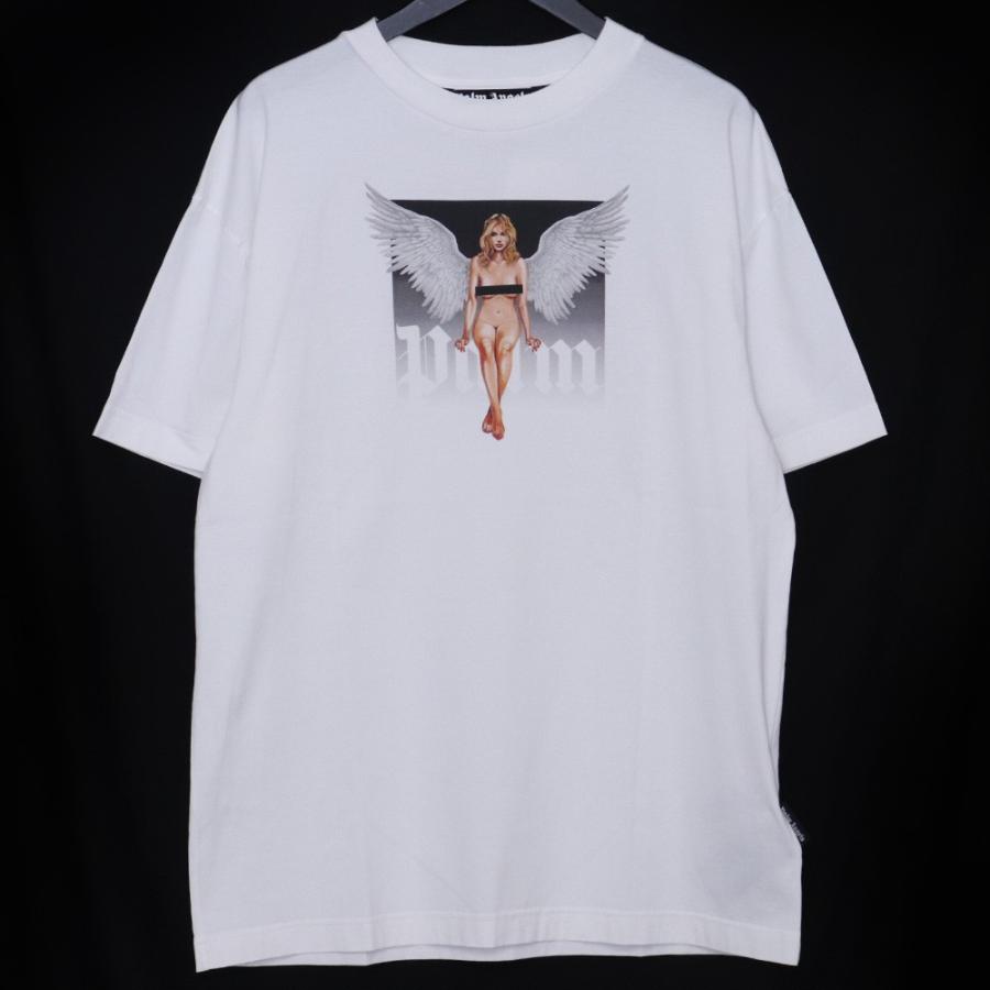 未使用 PALM ANGELS Crystal Pin-Up Tシャツ Lサイズ ホワイト 