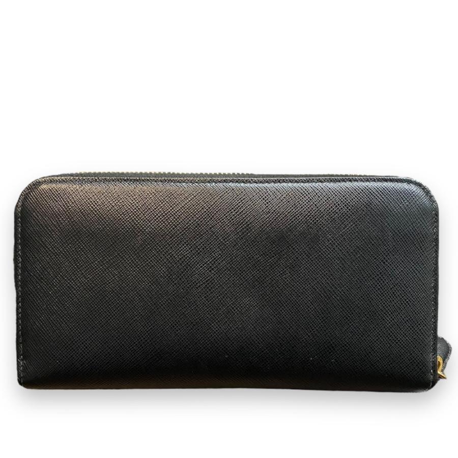 PRADA SAFFIANO TRIANG PORTAFOGLIO LAMPO WALLET プレート付き 長財布