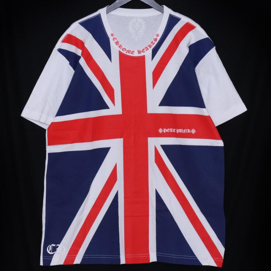 CHROME HEARTS ユニオンジャック ネックロゴTシャツ XLサイズ ホワイト