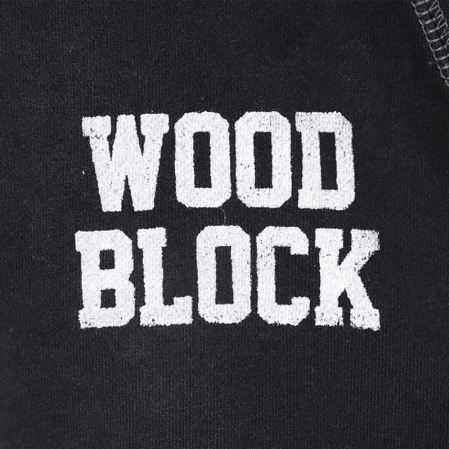 WOOD BLOCK スウェットトレーナー XLサイズ ブラック ウッドブロック 