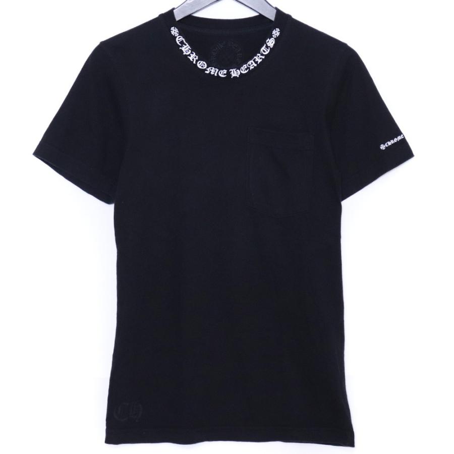 CHROME HEARTS レディース ネックロゴTシャツ XSサイズ ブラック 