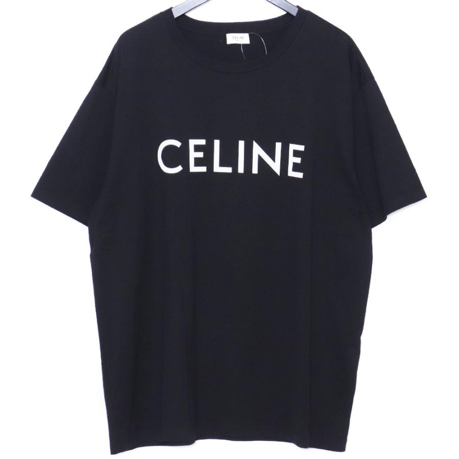 CELINE ルーズ Tシャツ コットンジャージー XLサイズ ブラック CELINE ルーズ Tシャツ コットンジャージー XLサイズ ブラック