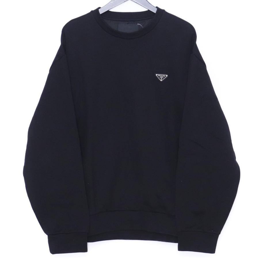 PRADA トライアングルロゴ テクニカルコットン スウェットシャツ M