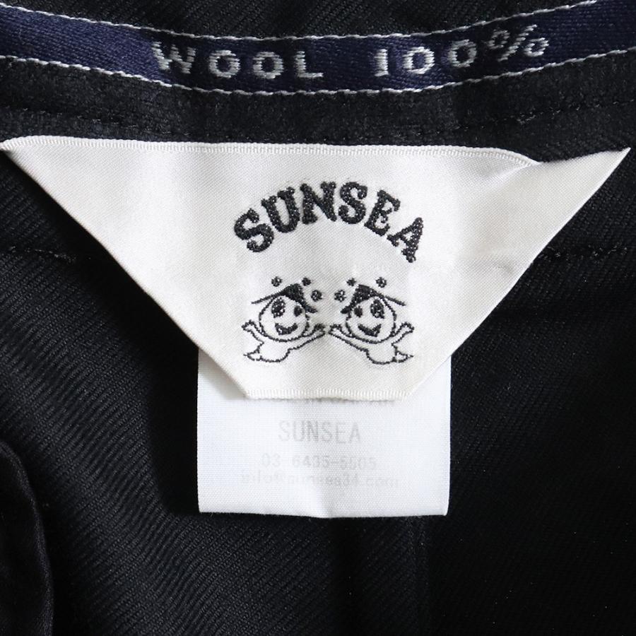 SUNSEA TEKETEKE LONG PANTS サイズ2 ブラック 21A42 サンシー