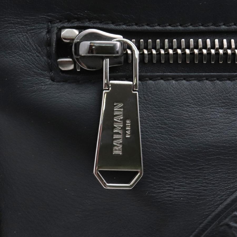 BALMAIN レザートートバッグ ブラック バルマン leather tote bag ロゴ
