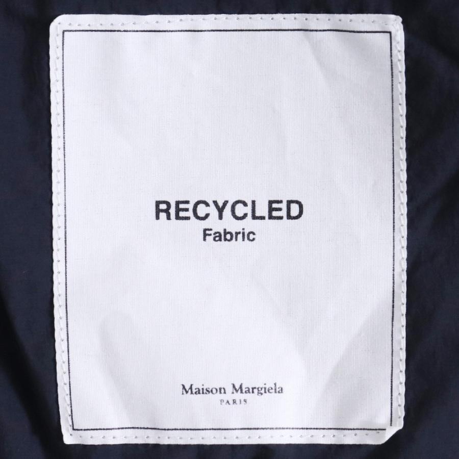 MAISON MARGIELA RECYCLE PADDED JACKET サイズ48 ネイビー S50BN0449 S49986 メゾンマルジェラ ノーカラー中綿テーラードジャケット カラーレス
