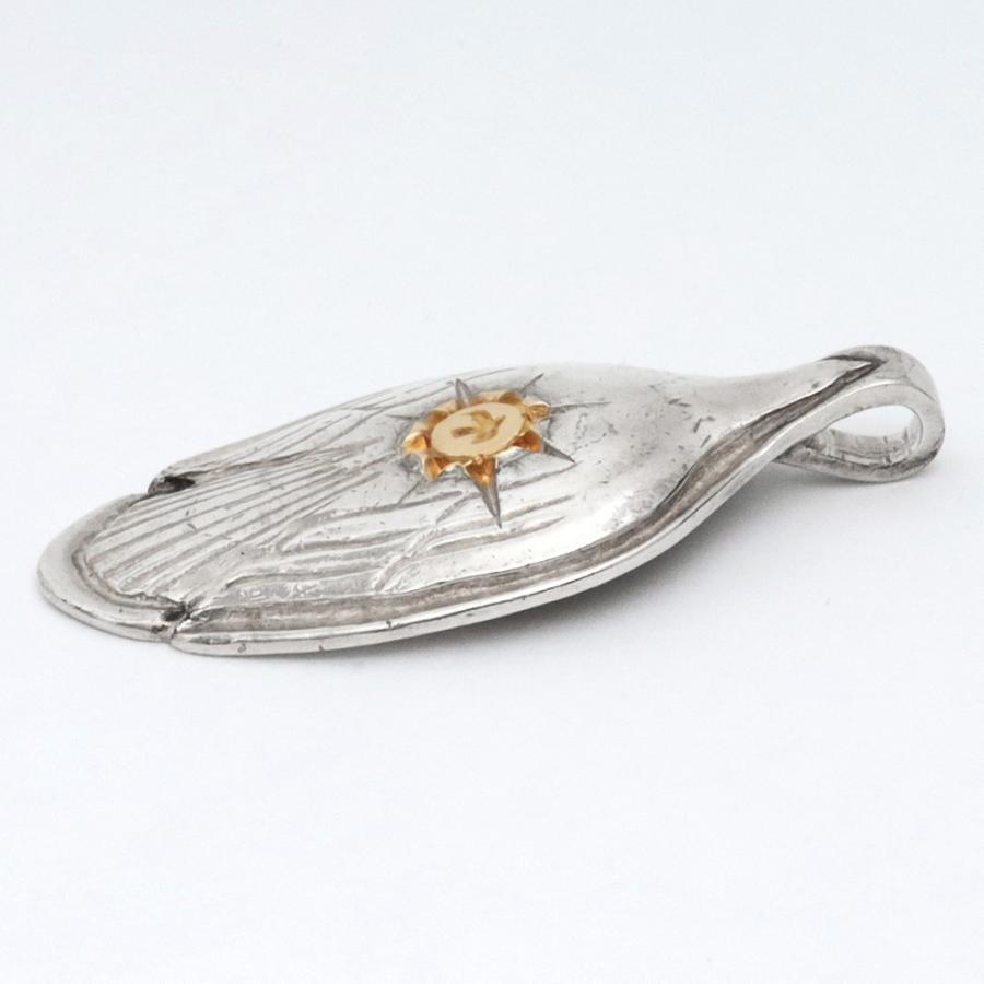 シルバー スプーン　トップ　ゴローズタイプ GORO'S 金メタル付きスプーン シルバー ゴローズ ネックレストップ