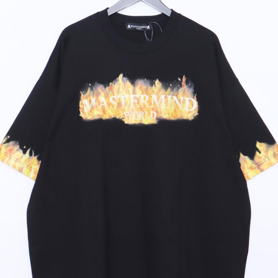 未使用 MASTERMIND JAPAN FIRE SS TEE BLACK Mサイズ ブラック MW24S12 