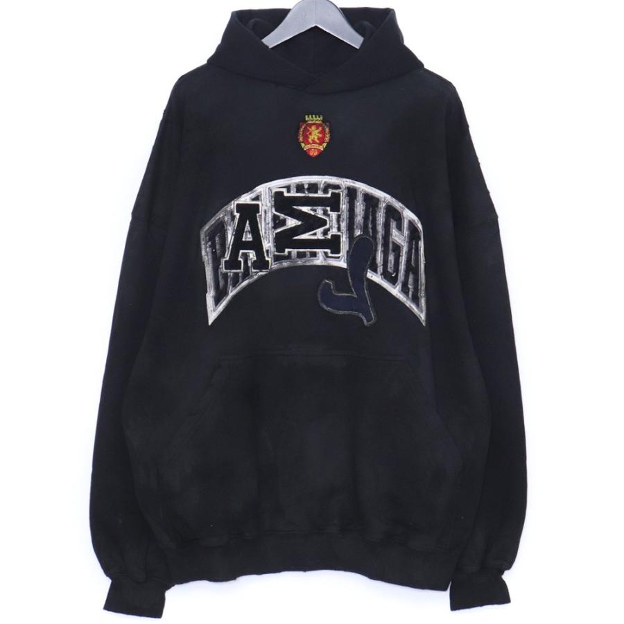 未使用 BALENCIAGA SKATER HOODIE サイズ2 ブラック 739024 TOVN3