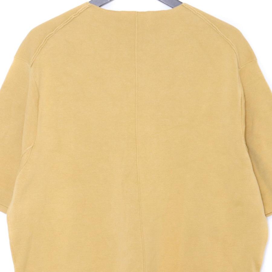 DEVOA Knit short sleeve サイズ3 ダークマスタード デヴォア ニット 