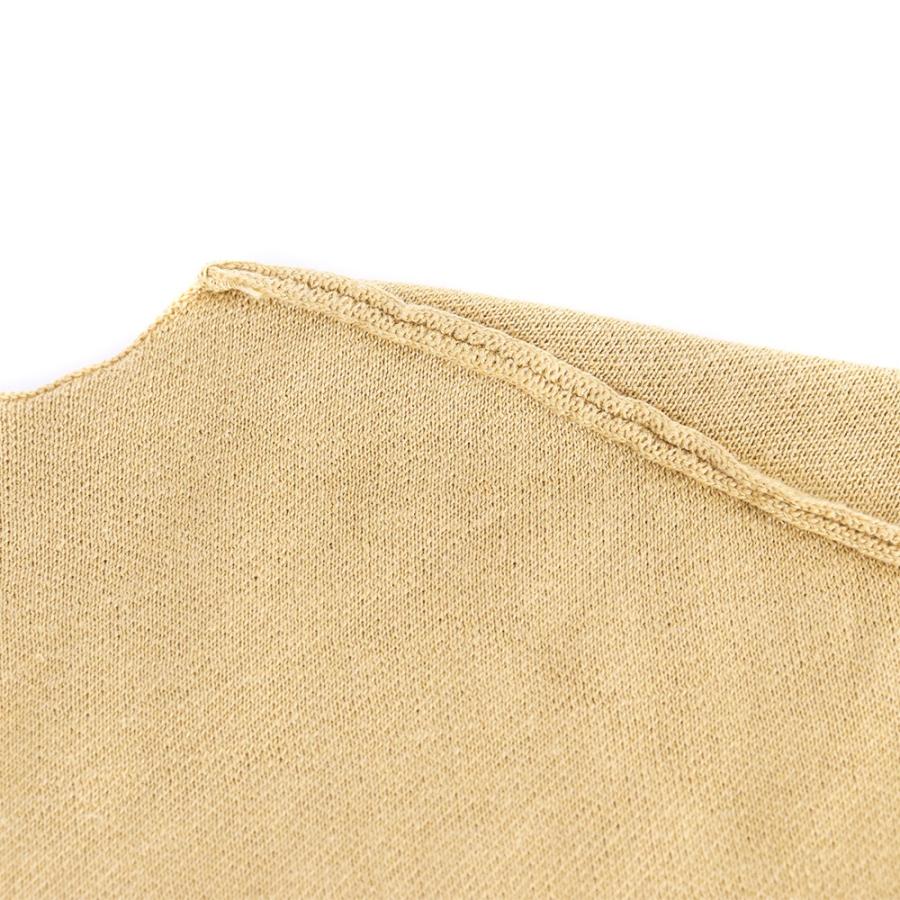 DEVOA Knit short sleeve サイズ3 ダークマスタード デヴォア ニット 