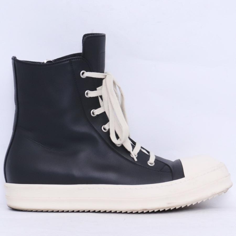 27cm相当 RICK OWENS RAMONES レースアップレザーハイカットスニーカー