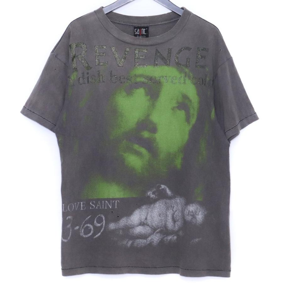 SAINT MICHAEL BJ SS TEE REVENGE BLACK Mサイズ ブラック SM-S23-0000