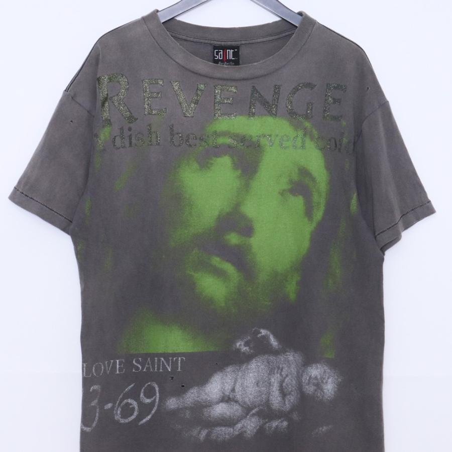 SAINT MICHAEL BJ SS TEE REVENGE BLACK Mサイズ ブラック SM-S23-0000