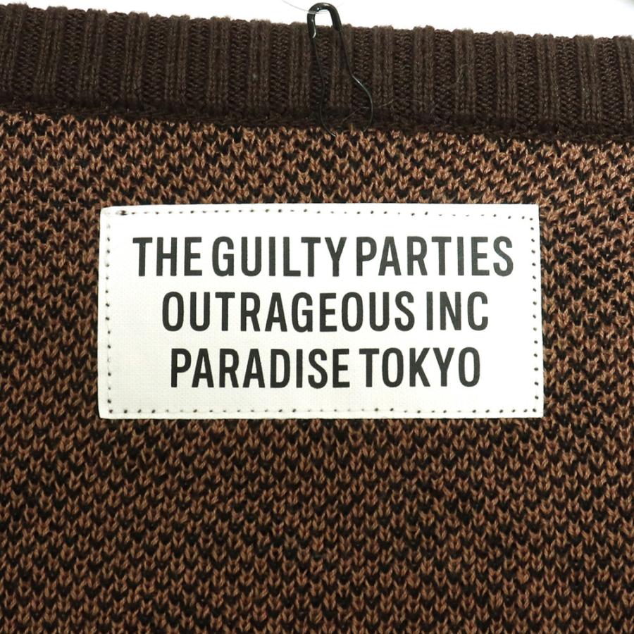 WACKO MARIA レオパードジャガードカーディガン Mサイズ ブラウン 21SS