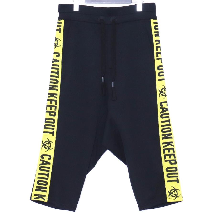 未使用 BEAUTY BEAST SARUEL TRACK HALF PANTS Mサイズ ブラック イエロー bb-72001 ビューティビースト サルエルトラック ハーフパンツ CAUTION KEEP OUT | 