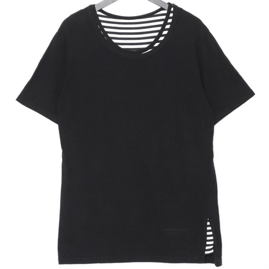 RESOUND CLOTHING LOOSE LAYERED TEE サイズ2 ブラック RC11-T-005 リ 