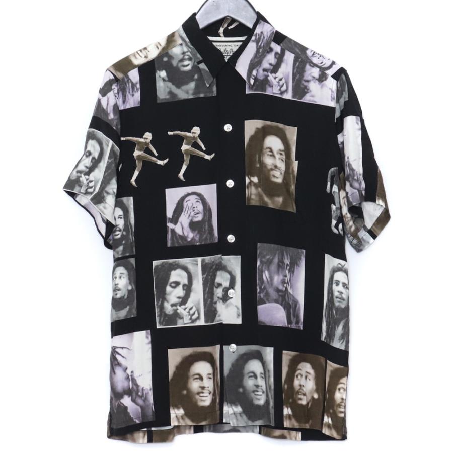 WACKO MARIA BOB MARLEY S/S HAWAIIAN SHIRT Sサイズ ブラック 