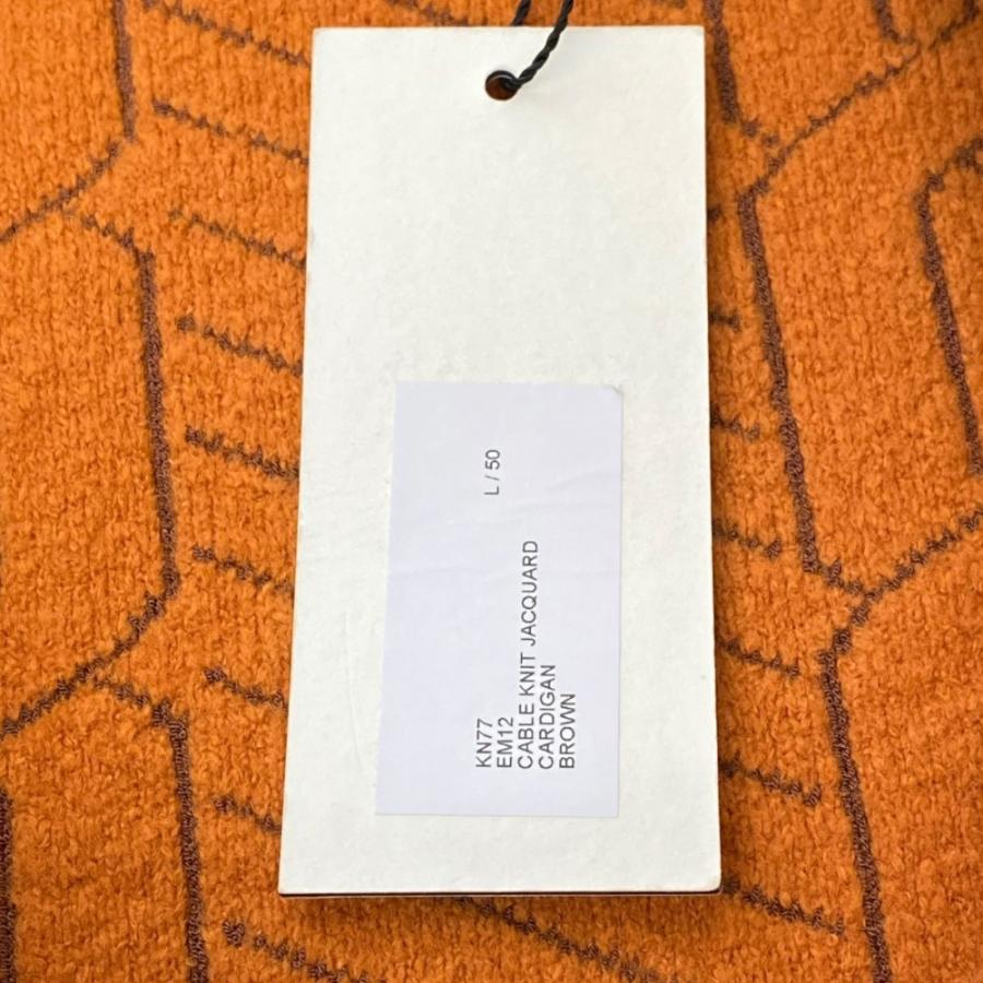 ERNEST W. BAKER ジップアップニット Lサイズ 50 オレンジ
