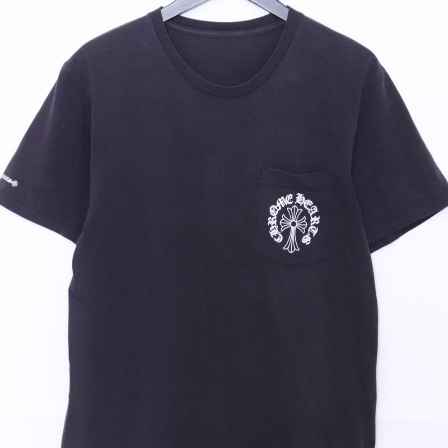 CHROME HEARTSホースシュー＆セメタリークロス ポケット付きTシャツ CHROME HEARTS ヘアリークロス&ホースシュー ポケットTシャツ Mサイズ