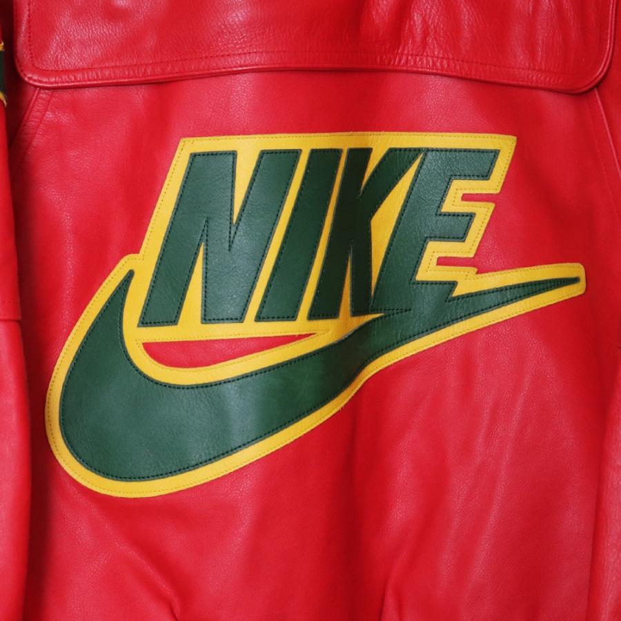 SUPREME × NIKE Leather Anorak XLサイズ レッド シュプリーム ナイキ