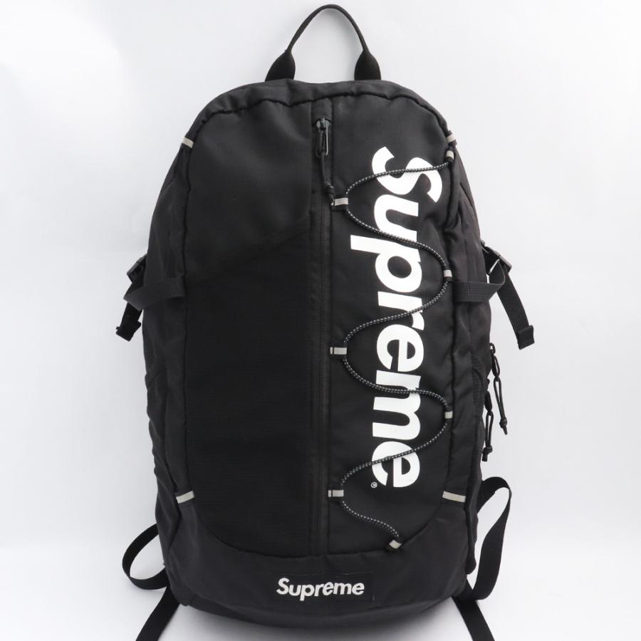SUPREME 17SS Cordura Ripstop Nylon Backpack Black シュプリーム コーデュラナイロン
