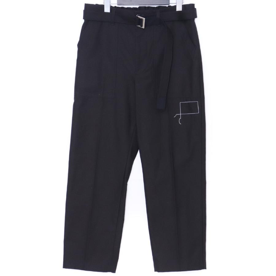 SACAI × WTAPS Cotton Back Satin Pants サイズ1 ブラック 25-03696M