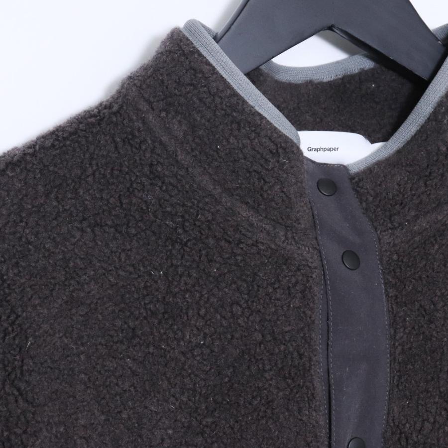 GRAPHPAPER Wool Boa Hi-Neck Pullover サイズ2 グレー GU193-70043