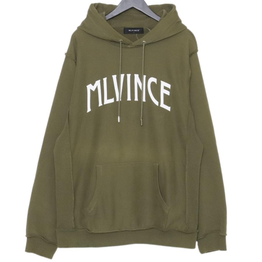 MLVINCE アーチロゴスウェットパーカー Lサイズ カーキ メルヴィンス  