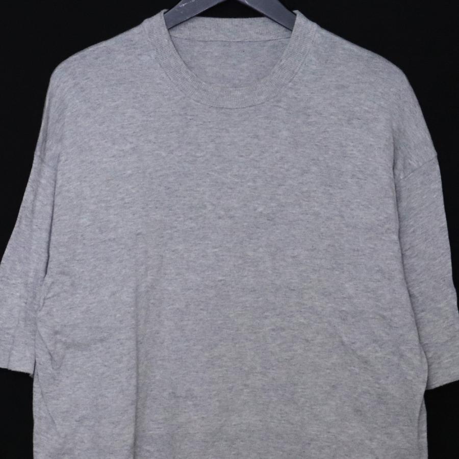 CREPUSCULE knit tee S/S Fサイズ グレー 1801-008W クレプスキュール 