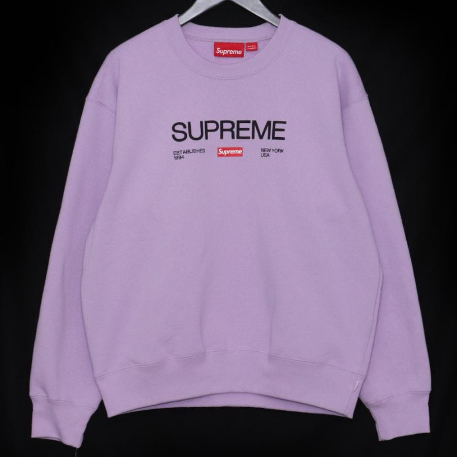 SUPREME Established Crewneck Sサイズ Violet シュプリーム SUPREME Established Crewneck Sサイズ Violet シュプリーム