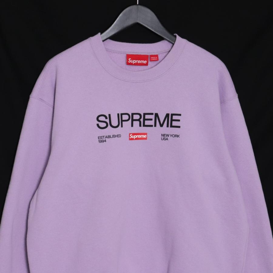 SUPREME Established Crewneck Sサイズ Violet シュプリーム SUPREME Established Crewneck Sサイズ Violet シュプリーム