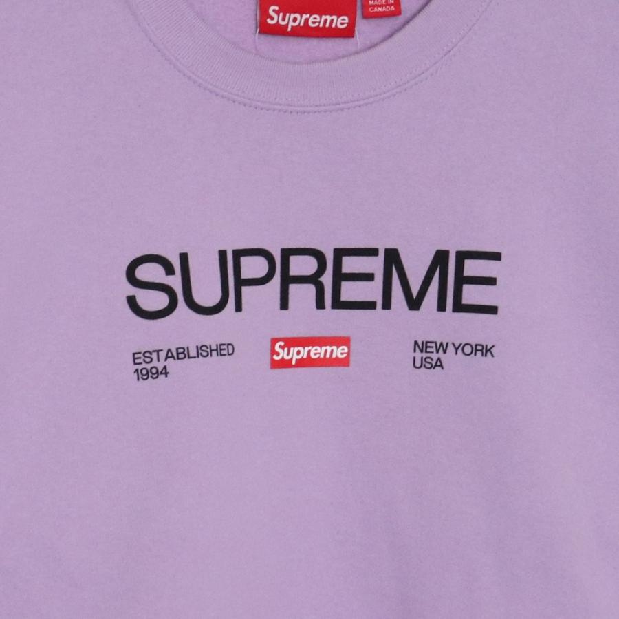 SUPREME Established Crewneck Sサイズ Violet シュプリーム SUPREME Established Crewneck Sサイズ Violet シュプリーム