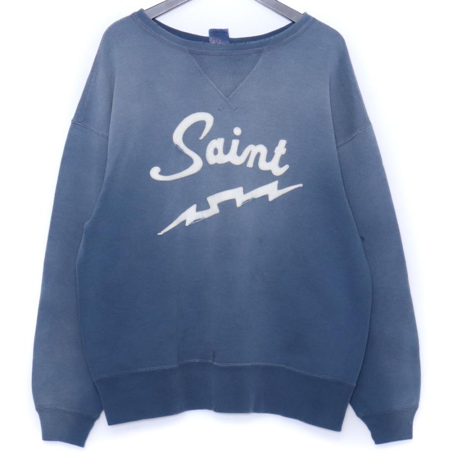 未使用 SAINT MICHAEL CRW-N SWEAT NAVY Lサイズ ネイビー SM-HR-0000  