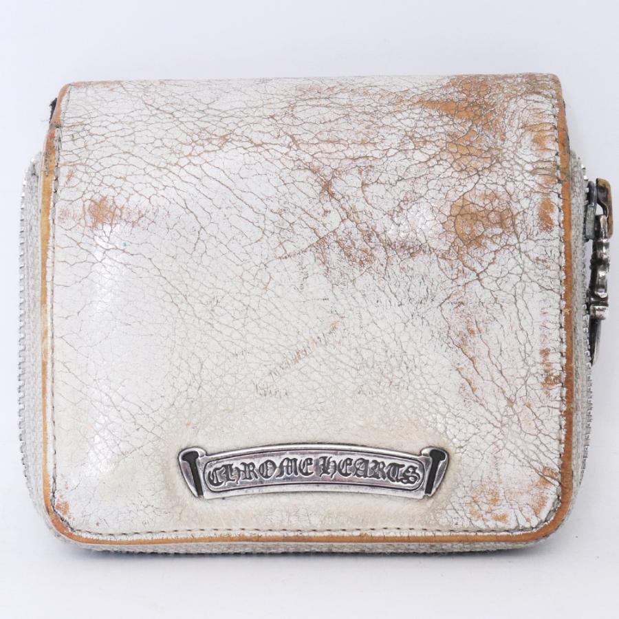 クロムハーツ / スクエアジップビルウォレット 財布　ホワイト クロムハーツ 財布（Chrome Hearts）スクエア ジップ ビル