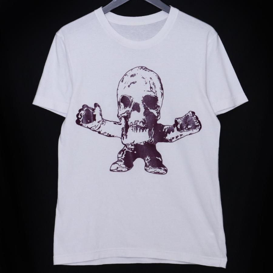 クロムハーツ FOTI スカル クロス Tシャツ USA製 正規品 CHROME HEARTS フォティスカルプリントTシャツ Sサイズ ホワイト