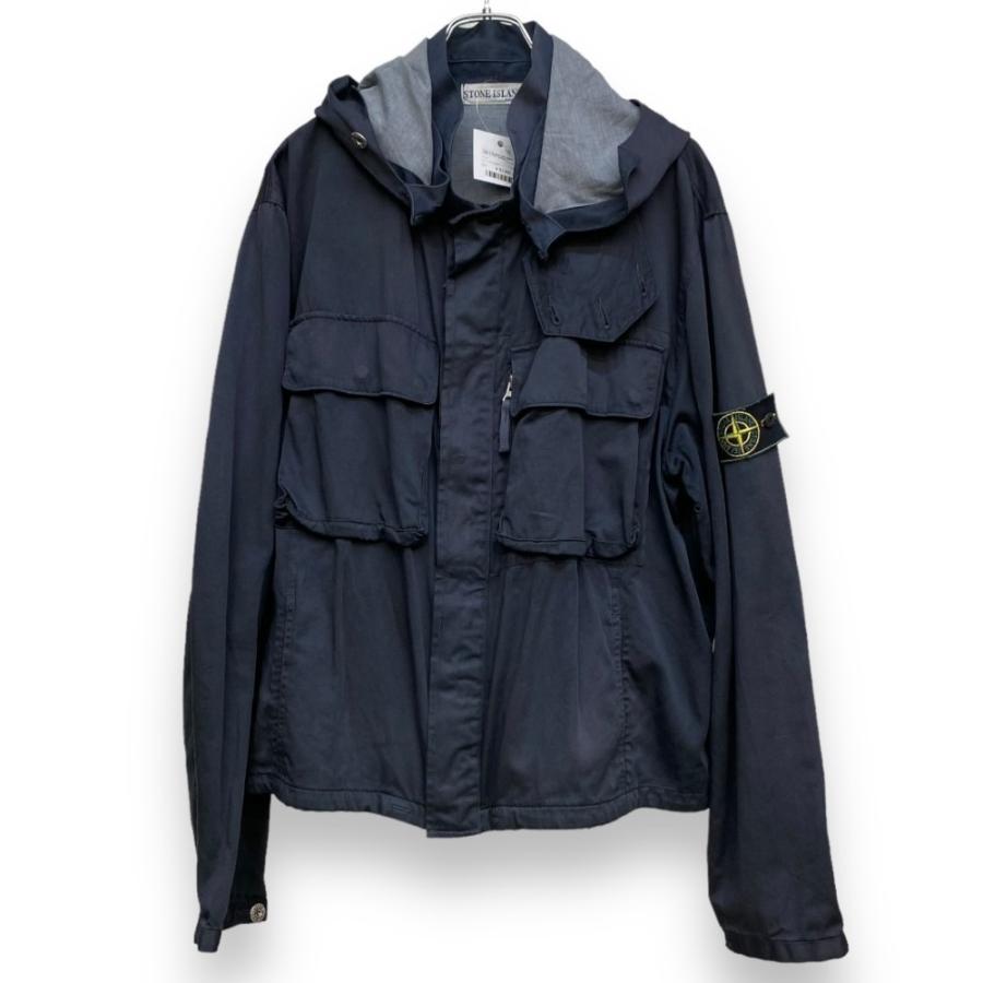 STONE ISLAND 2002SS RASO GOMMATO JACKET XLサイズ ネイビー 36154C38 