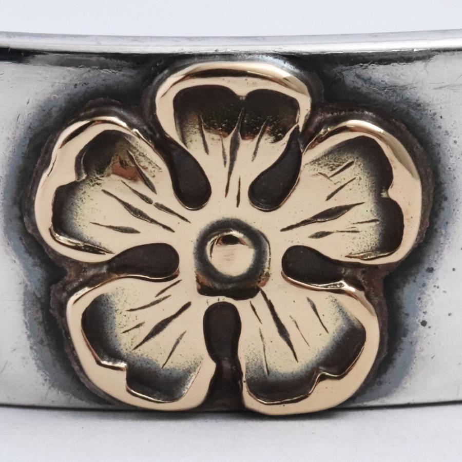 TARO WASHIMI M plain bangle K18 eagle flower metal シルバー