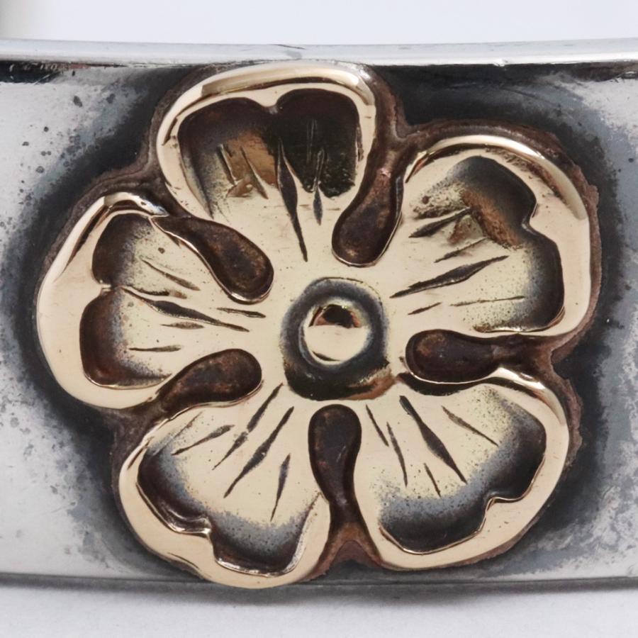 TARO WASHIMI M plain bangle K18 eagle flower metal シルバー