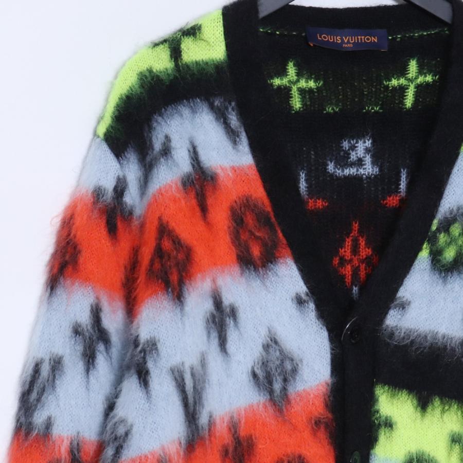 LOUIS VUITTON モノグラム モヘア カーディガン Lサイズ マルチカラー