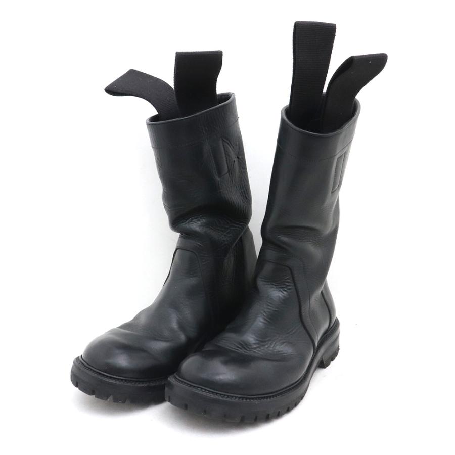 RICK OWENS レザーエンジニアブーツ サイズ42 ブラック リック 