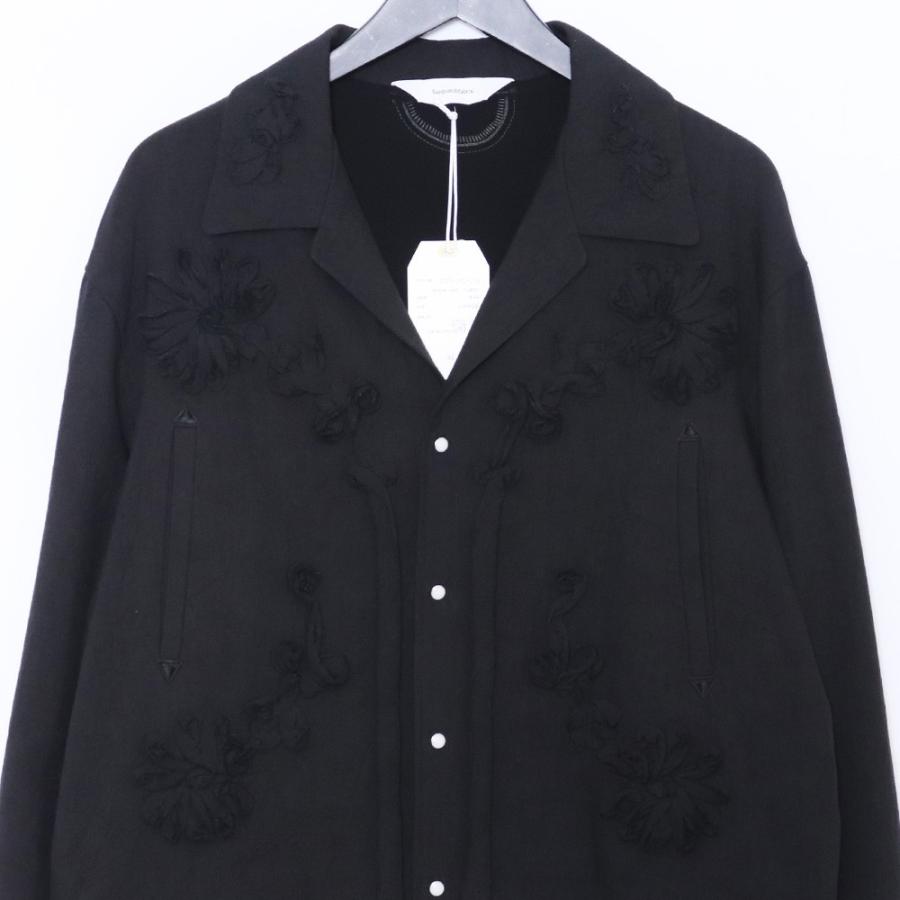 未使用 SASQUATCHFABRIX. WESTERN JKT FLOWERS Lサイズ ブラック 25SS 